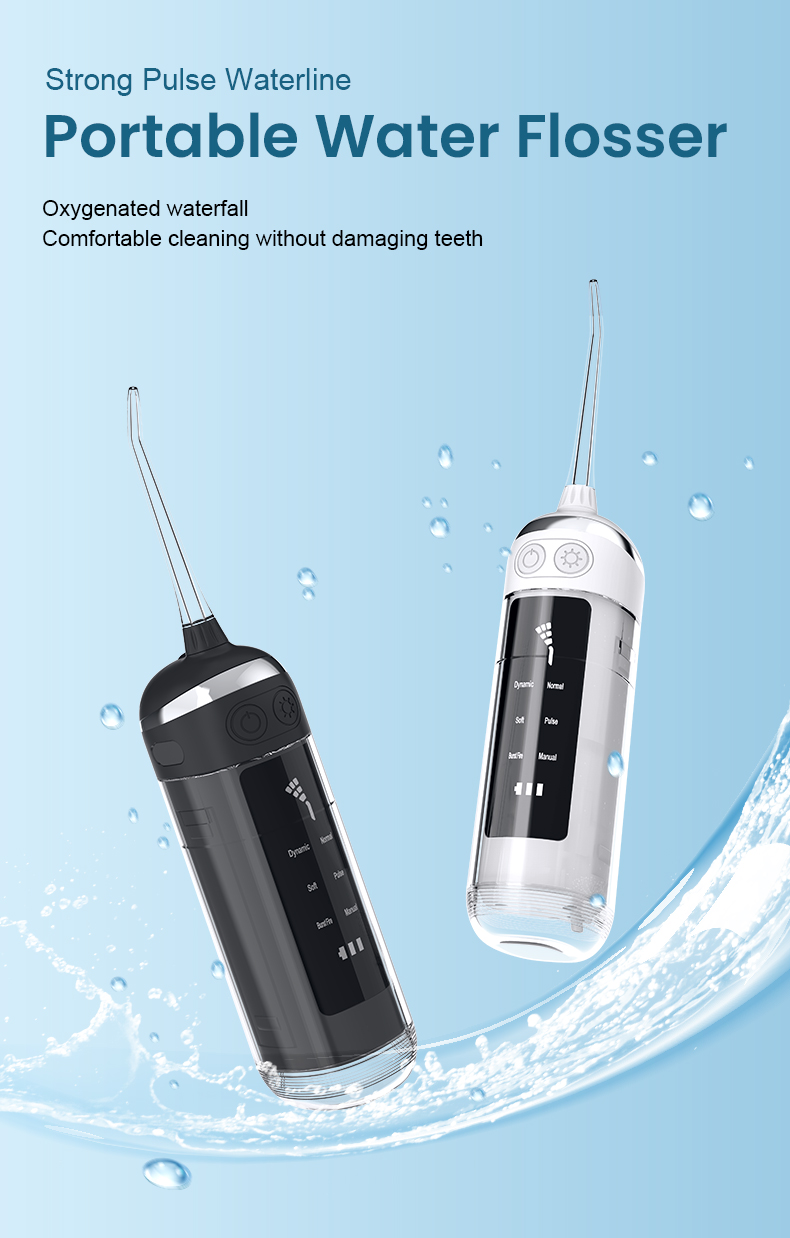 Water Flosser Cordless - Mini Portable Oral Irrigator, 6 Cleaning
