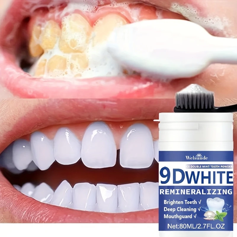 Teeth Whitening Remedies - 9D White Remineralizing Hydroxyapatite Tooth Powder,