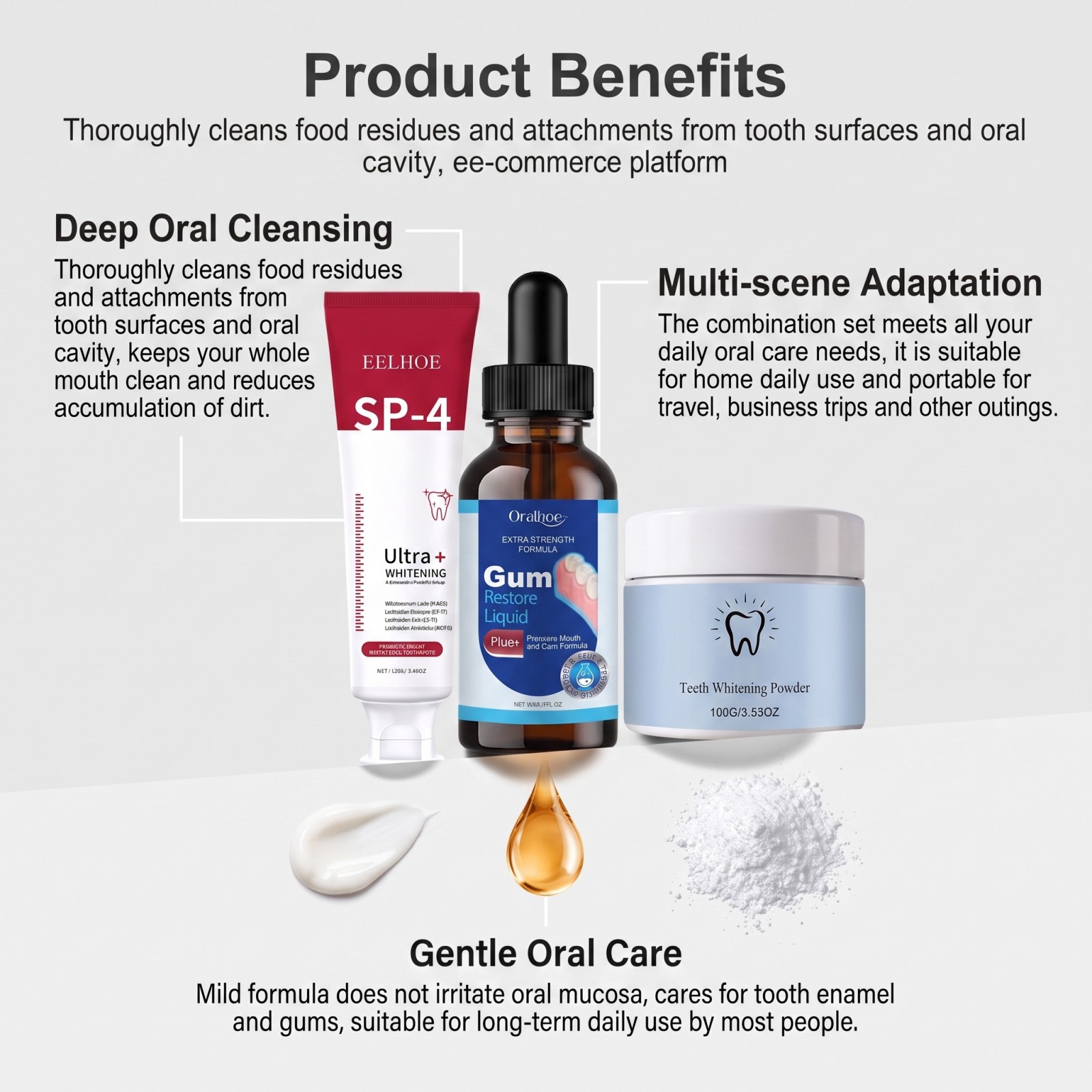 Oral Care Combo Set Whitening  - đánh giá và giá Teeth Whitening Paste