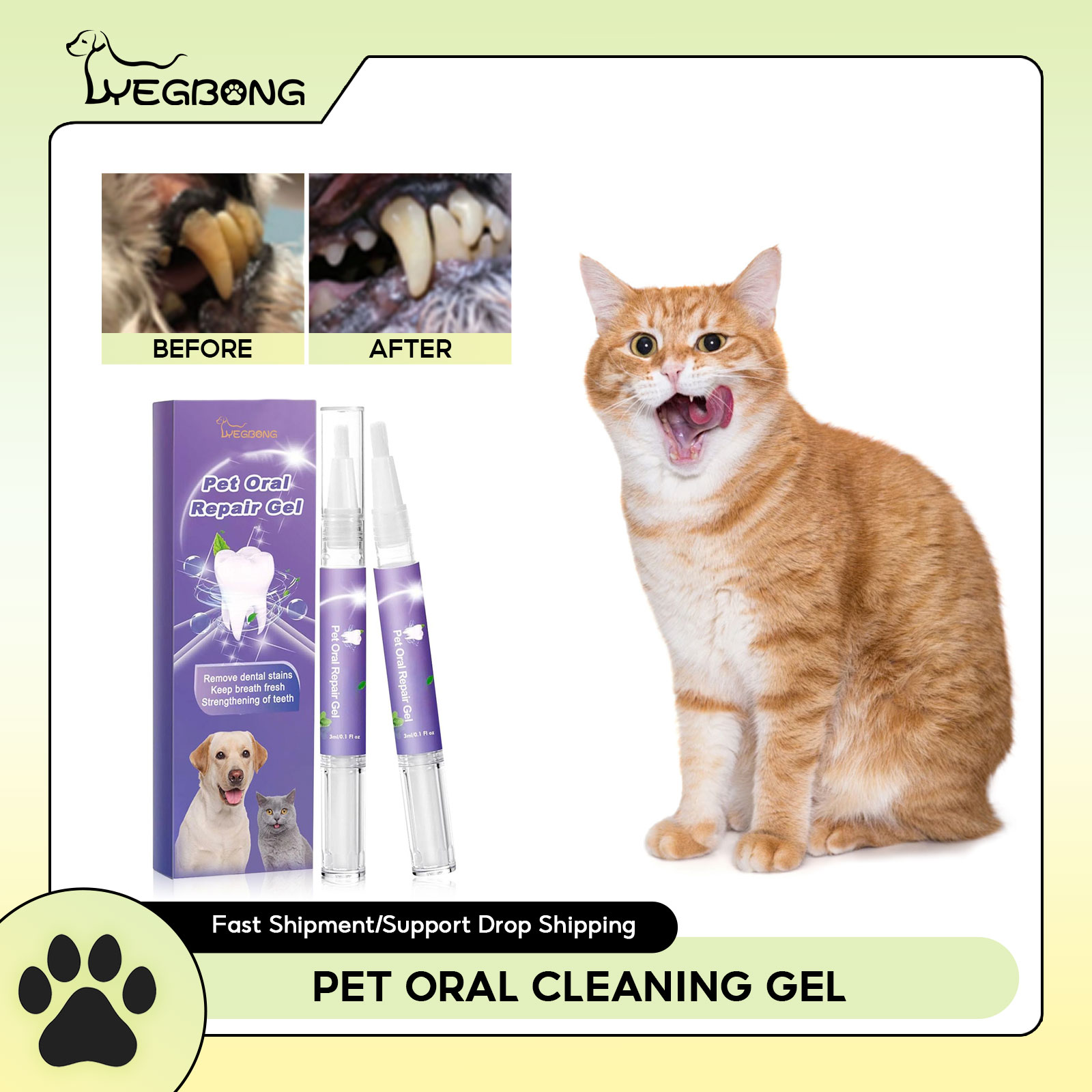 Pet Oral Repair Gel Puppy Tart - đánh giá và giá Teeth Whitening Paste