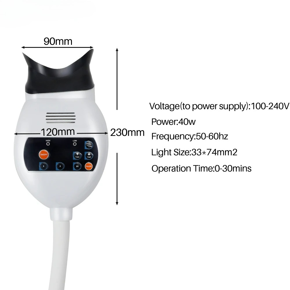 Adjustable 3 Colors LED Teeth  - đánh giá và giá Teeth Whitening Professional