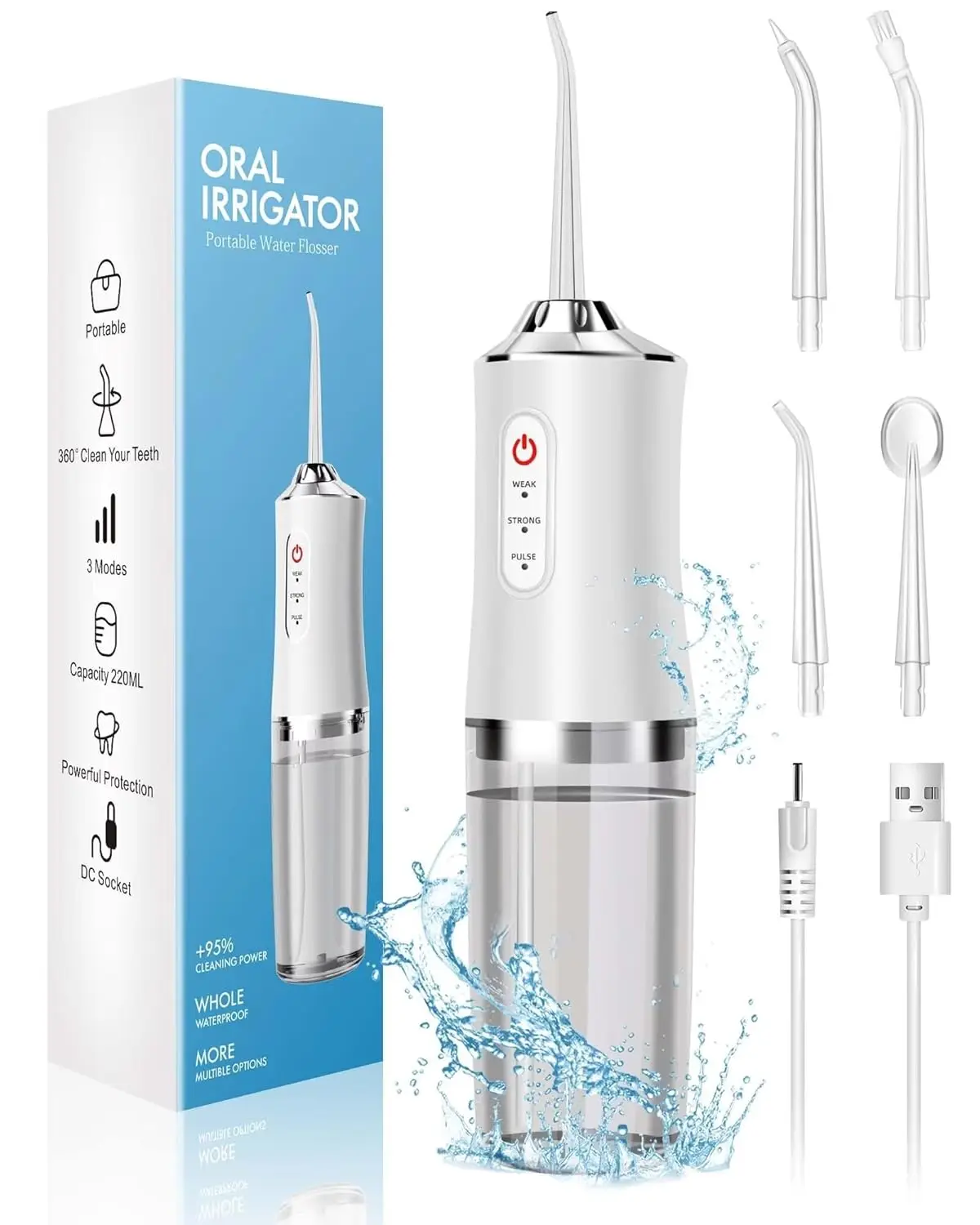 Oral Irrigator Portable Water  - đánh giá và giá Water Flosser Cordless
