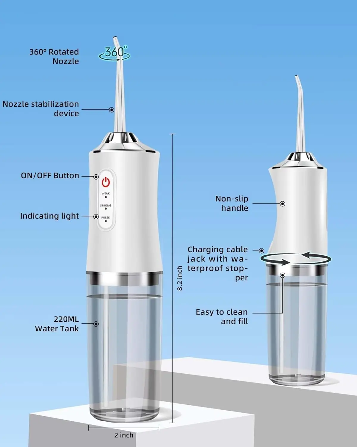 Oral Irrigator Portable Water  - đánh giá và giá Water Flosser Cordless