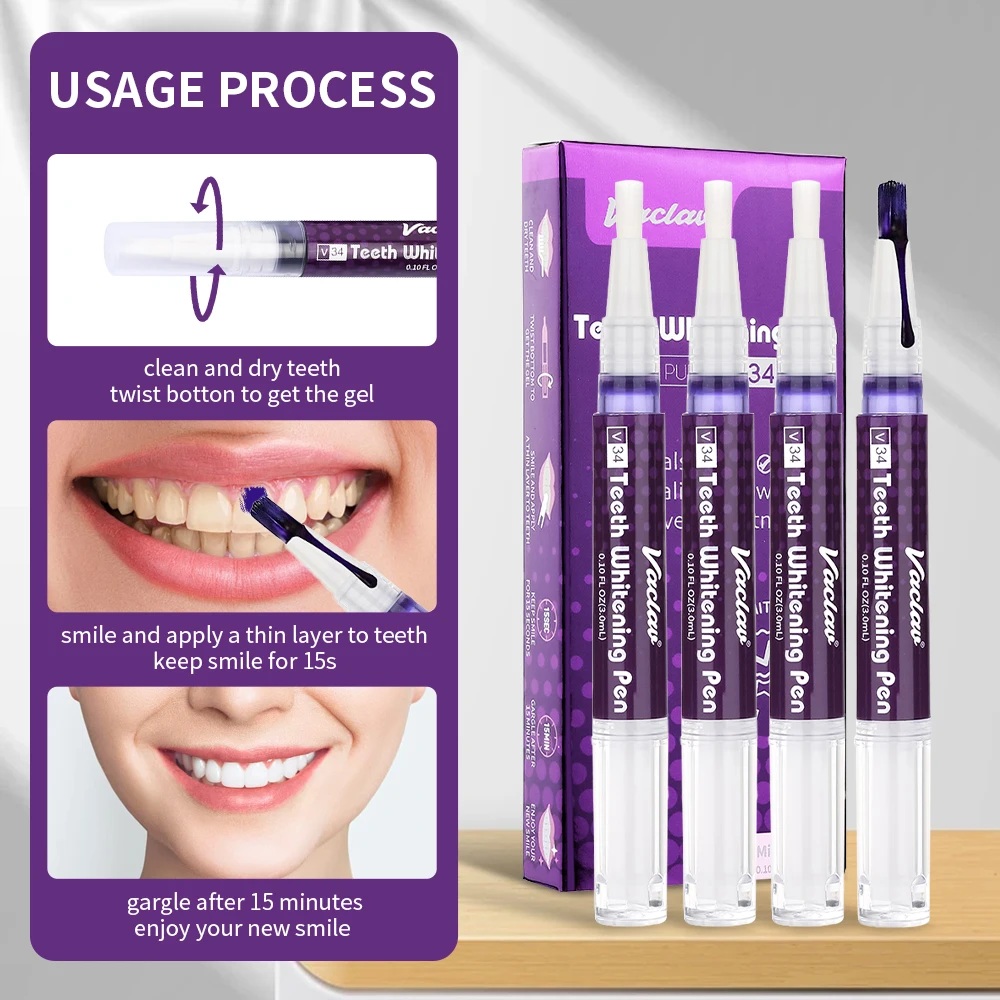 Vaclav V34 Purple teeth whiten - đánh giá và giá Teeth Whitening Paste
