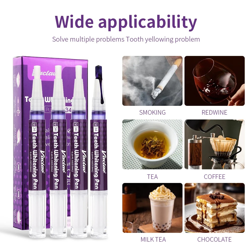 Vaclav V34 Purple teeth whiten - đánh giá và giá Teeth Whitening Paste