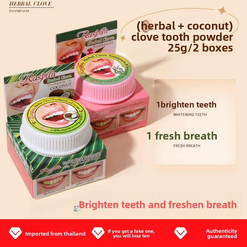 Thai Clove/coconut Tooth Powde - đánh giá và giá Teeth Whitening Remedies